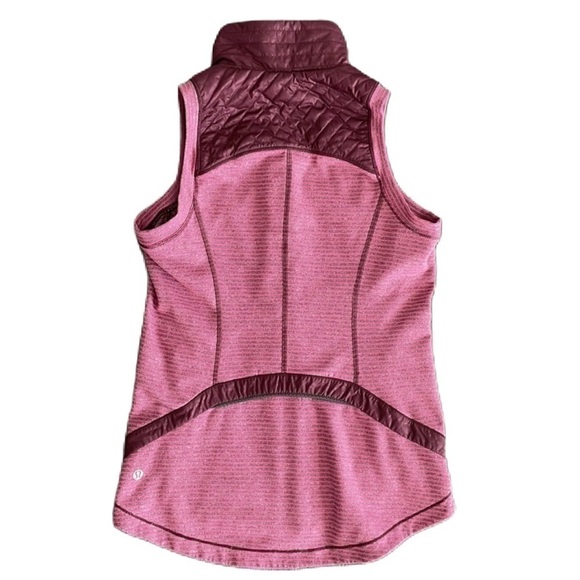 Sz6 Lululemon Rebel Runner Vest Petal Camo Embossed Bordeaux/hyper stripe VGUC - Picture 12 of 15